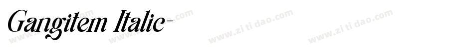 Gangitem Italic字体转换